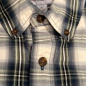 Carhartt Relaxed Fit Plaid Button Down Shirt  Men's Large Tall casual Businesss